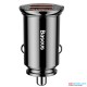 Baseus Circular Plastic A+A 30W Dual QC3.0 Quick Car Charger Black